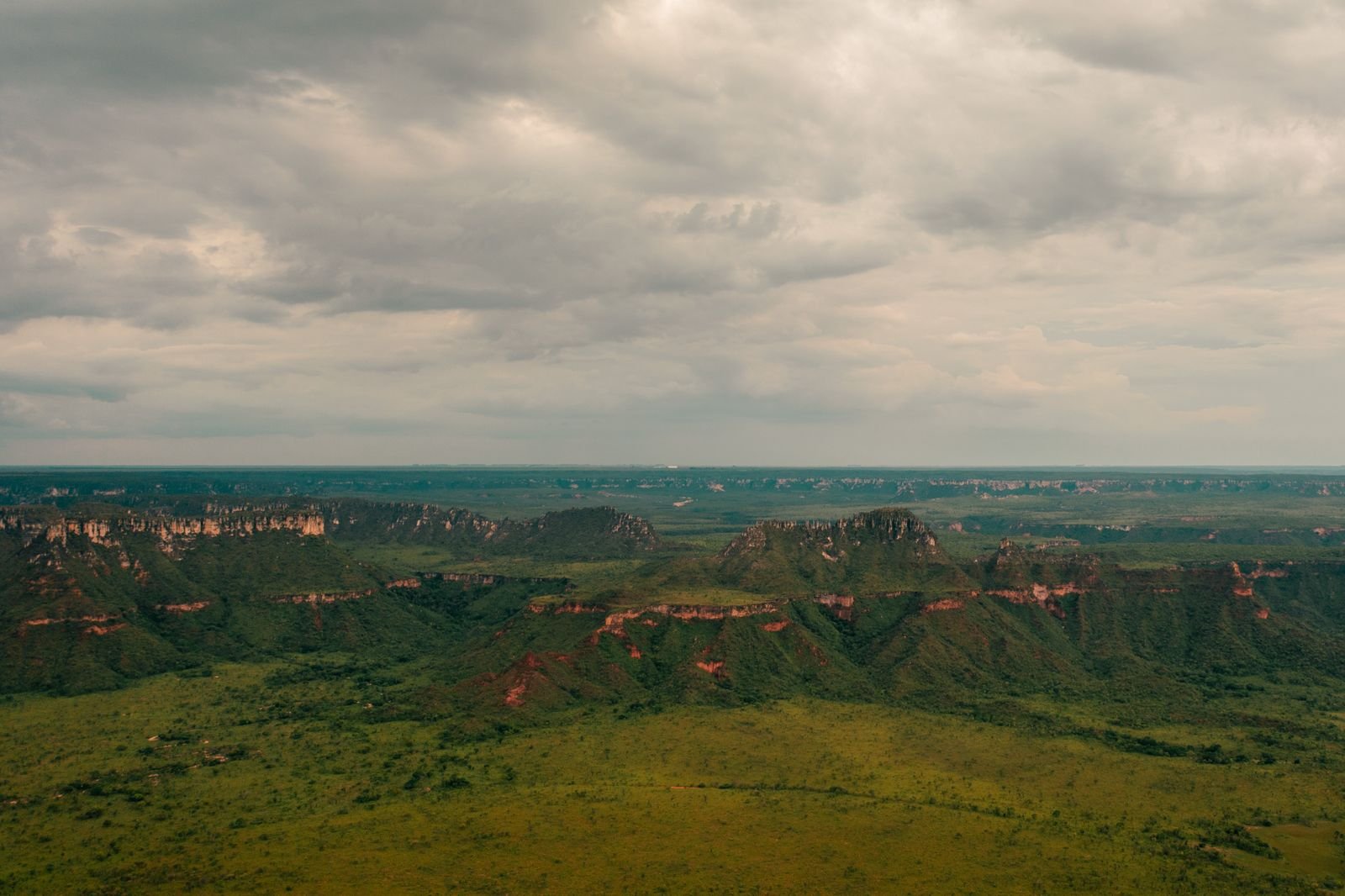 Vista aerea da paisagem das Serras Gerais no Tocantins, regiao proxima ao Jalapao